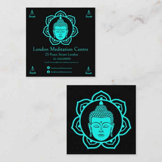 Carte de visite de méditation bouddhiste (Devant / Derrière)