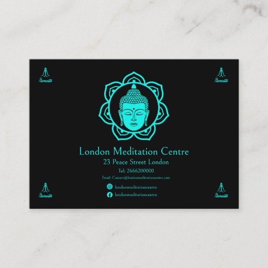 Carte de visite de méditation bouddhiste (Devant)