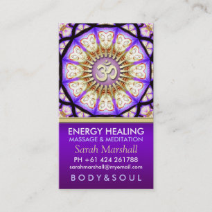 Carte de visite de méditation Buddha OM Yoga