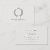 Carte de visite de méditation de cercle de zen (Devant / Derrière)