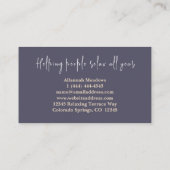 Carte de visite de méditation de la Lune du désert (Dos)