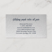 Carte de visite de méditation Gold Lotus Yoga (Dos)