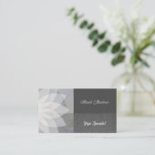 Carte de visite de méditation Lotus Yoga blanc apa (Debout devant)