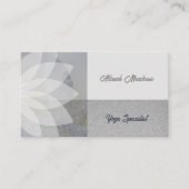 Carte de visite de méditation Lotus Yoga blanc apa (Devant)