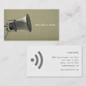 Carte de visite de mégaphone (Devant / Derrière)