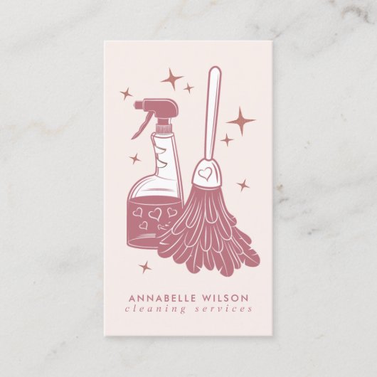 Carte de visite de ménage et de ménage professionn (Devant)