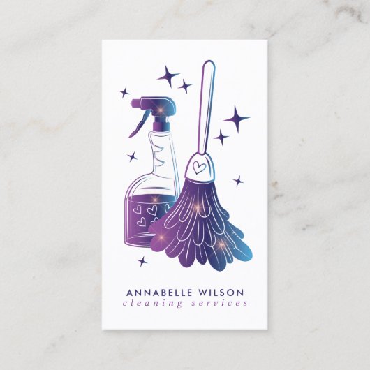 Carte de visite de ménage et de ménage professionn (Devant)