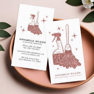 Carte de visite de ménage et de ménage professionn