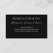 Carte de visite de ménage et de ménage professionn (Dos)