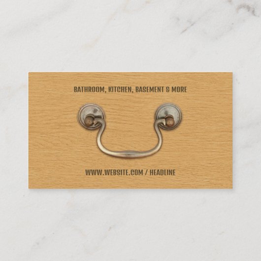 Carte de visite de menuiserie (Dos)