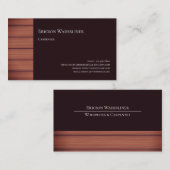 Carte de visite de menuiserie Brown bois (Devant / Derrière)