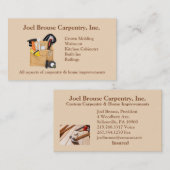 Carte de visite de menuiserie de Brouse (Devant / Derrière)