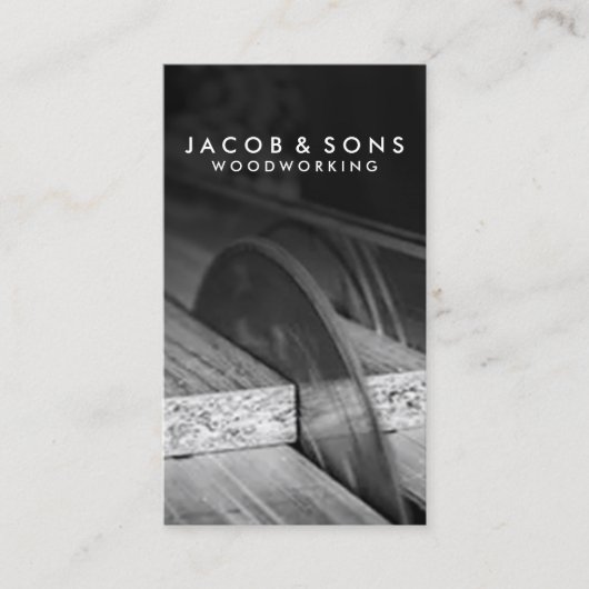 Carte de visite de menuiserie de charpentier (Devant)