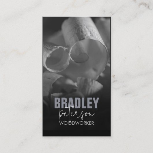 Carte de visite de menuiserie de charpentier (Devant)