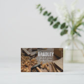 Carte de visite de menuiserie de charpentier (Debout devant)