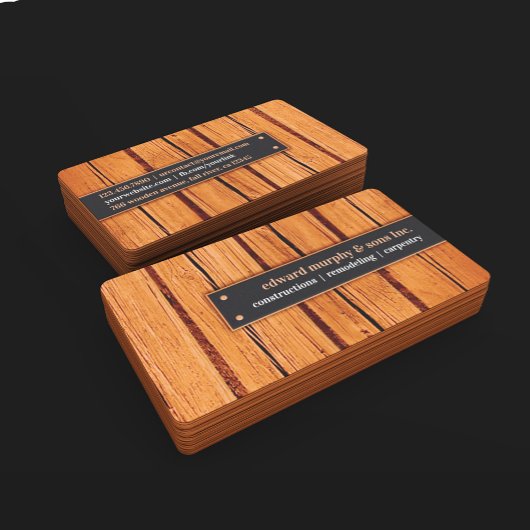 Carte de visite de menuiserie de construction