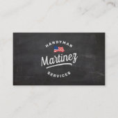 Carte de visite de menuiserie d'un bricoleur avec (Devant)