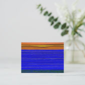 Carte de visite de mer bleu ciel orange (Debout devant)