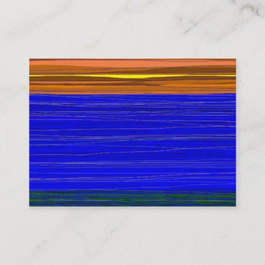 Carte de visite de mer bleu ciel orange (Devant)