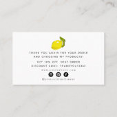 Carte de visite de Merci Citrus citron (Dos)