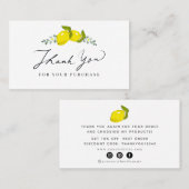 Carte de visite de Merci Citrus citron (Devant / Derrière)