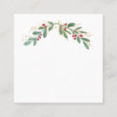 Carte de visite de Merci de feuillage d'or vert (Dos)