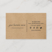 Carte de visite de Merci de logo personnalisé Kraf (Dos)