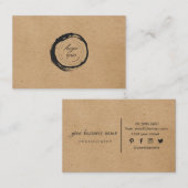 Carte de visite de Merci de logo personnalisé Kraf (Devant / Derrière)