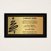 Carte de visite de Merci Gold et Black Holidays (Dos)