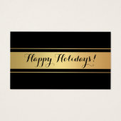 Carte de visite de Merci Gold et Black Holidays (Devant)