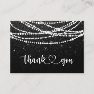 Carte de visite de Merci noir blanc