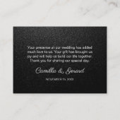 Carte de visite de Merci noir blanc (Dos)