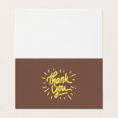 Carte de visite de Merci simple personnalisé (Extérieur déplié)