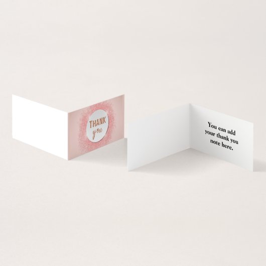 Carte de visite de Merci simple personnalisé (Intérieur et extérieur)