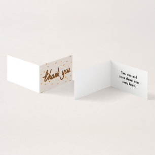 Carte de visite de Merci simple personnalisé