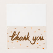 Carte de visite de Merci simple personnalisé (Extérieur déplié)