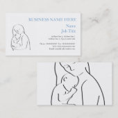 Carte de visite de mère et d'enfant (Devant / Derrière)