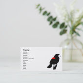 Carte de visite de merle à ailes rouges (Debout devant)
