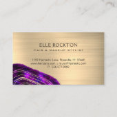 Carte de visite de métal Gold de Géode Agate (Dos)