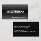 Carte de visite de métal perforé professionnel mod (Devant / Derrière)