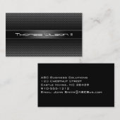 Carte de visite de métal perforé professionnel mod (Devant / Derrière)