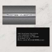 Carte de visite de métal perforé professionnel mod (Devant / Derrière)