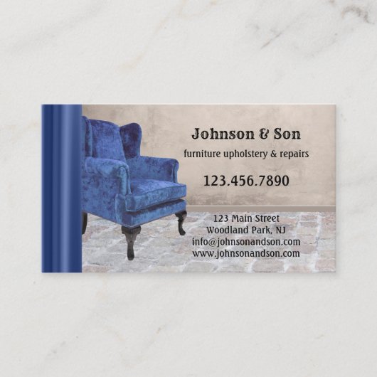 Carte de visite de meubles (Devant)