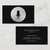 Carte de visite de microphone (Devant / Derrière)
