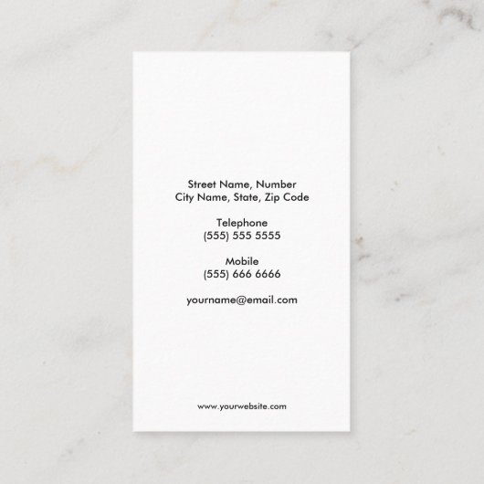 Carte de visite de microphone de parties (Dos)