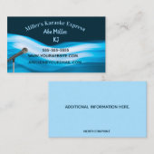 Carte de visite de microphone Karaoke Jockey (Devant / Derrière)