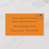 Carte de visite de miel frais des abeilles et de l (Dos)