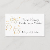 Carte de visite de miel frais des abeilles et de l (Devant)