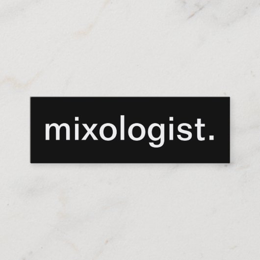 Carte de visite de Mixologist (Devant)