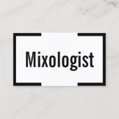 Carte de visite de mixologiste de la frontière noi (Devant)